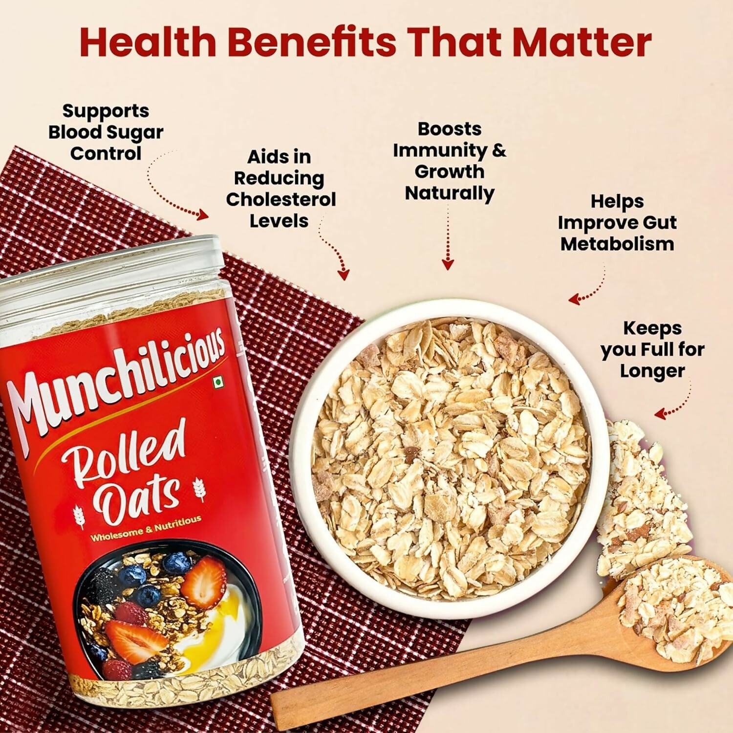 Munchilicious 100% Whole Grain Jumbo Oats