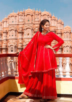 Cheera Kurta Sharara Dupatta set