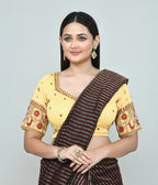 Joban Fashion Women's Light Yellow Embroidered Stitched Blouse - Distacart