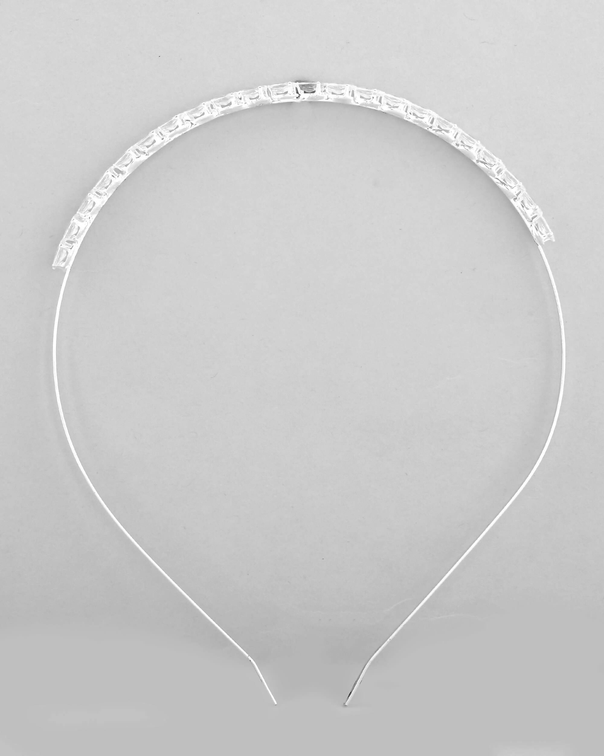 VOJ Silver Plated AD Studded Hairband