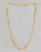 VOJ Gold-Polished Self Designed Biscuit Chain