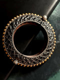 Joban Fashion Black Brass Monalisa Stone Oxidized Heavy Party Wear Openable Kada - Distacart