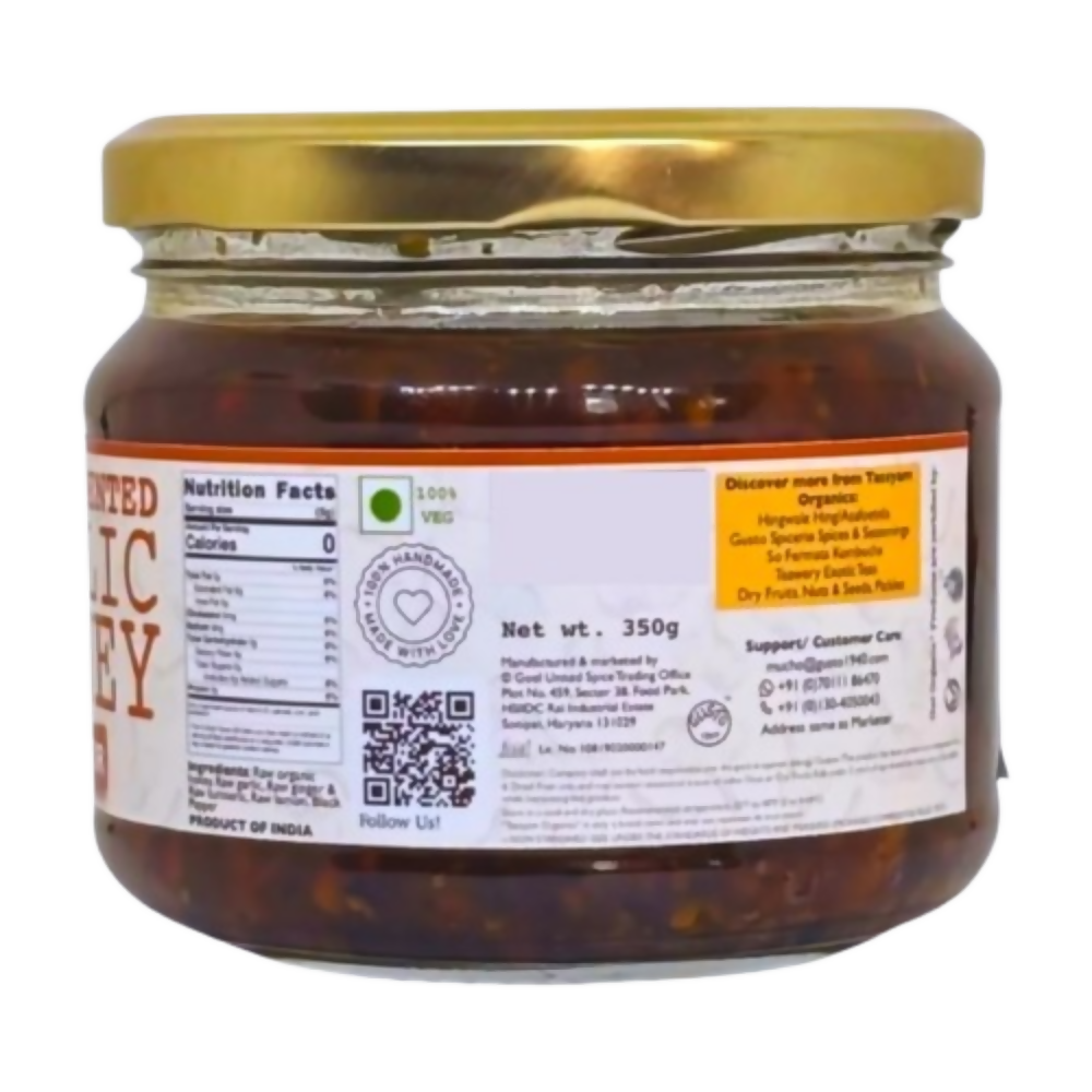 Tassyam Organics Fermented Garlic Honey Elixir with Ginger & Turmeric - Distacart