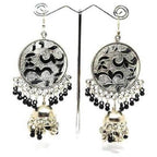 Muskan Fancy Handmade Chandbali Style Jhumka with Beaded Earrings