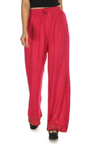 Mominos Fashion Moeza Reyon Cotton Red Color Sirsoki Work Palazzo