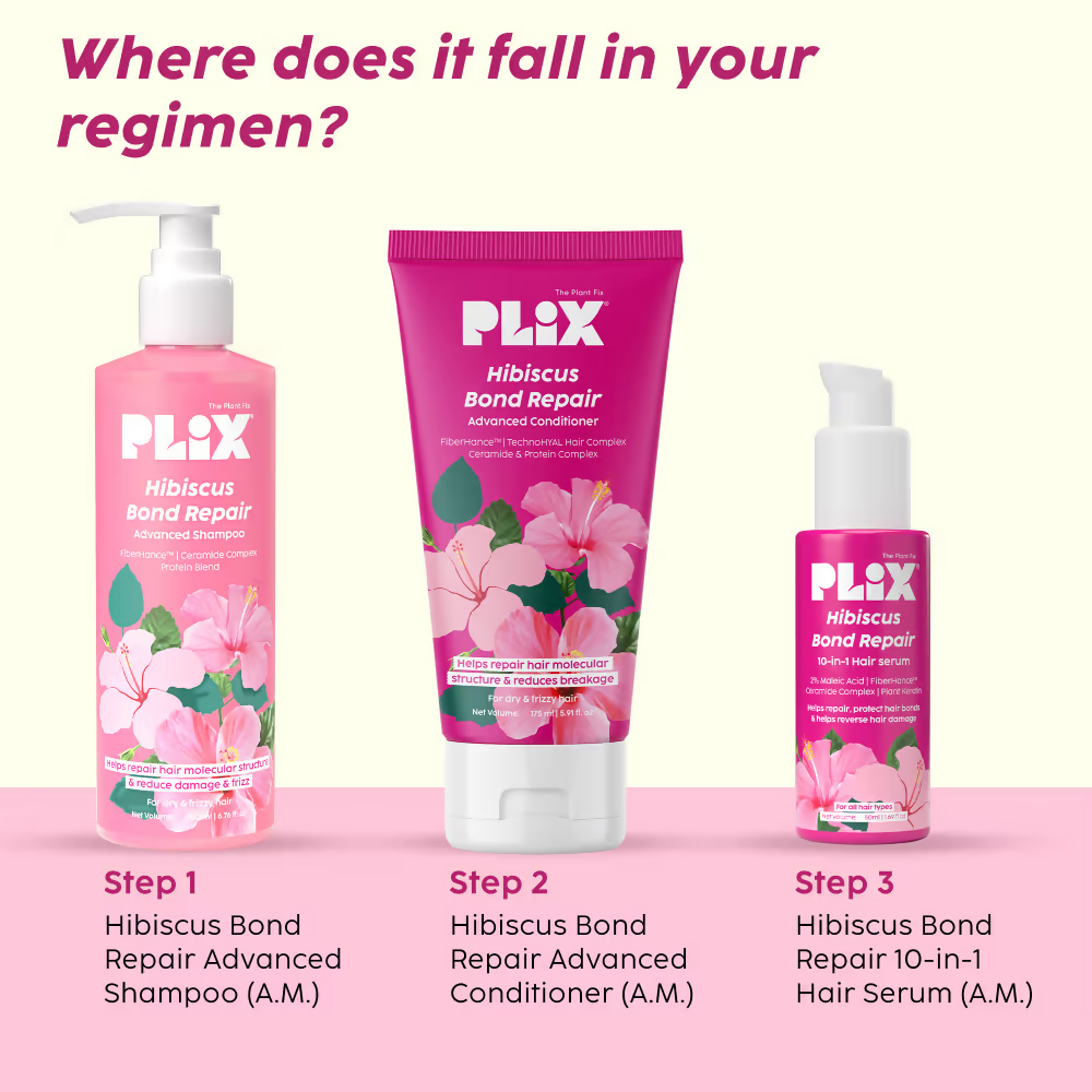 PLIX The Plant Fix Hibiscus Bond Repair Advanced Shampoo + Conditioner