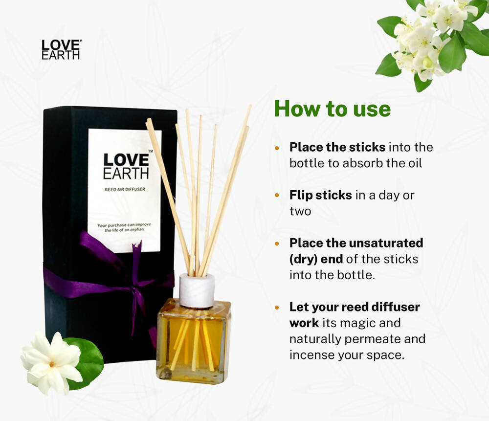 Love Earth Reed Diffuser- Mogra