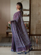 Suta Purple Polka Dots Pure Cotton Saree - Distacart