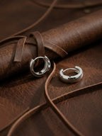 NVR Men's Silver Plated Hoop Earrings - Distacart