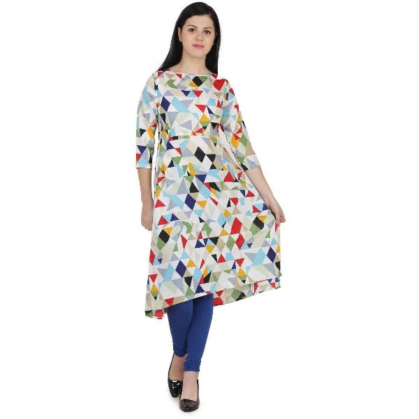 Kanoor Women's Multicolour A line kurti