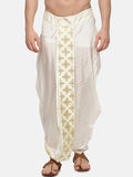 Sethukrishna Men Cream Embroidered Dhoti Pant - Distacart