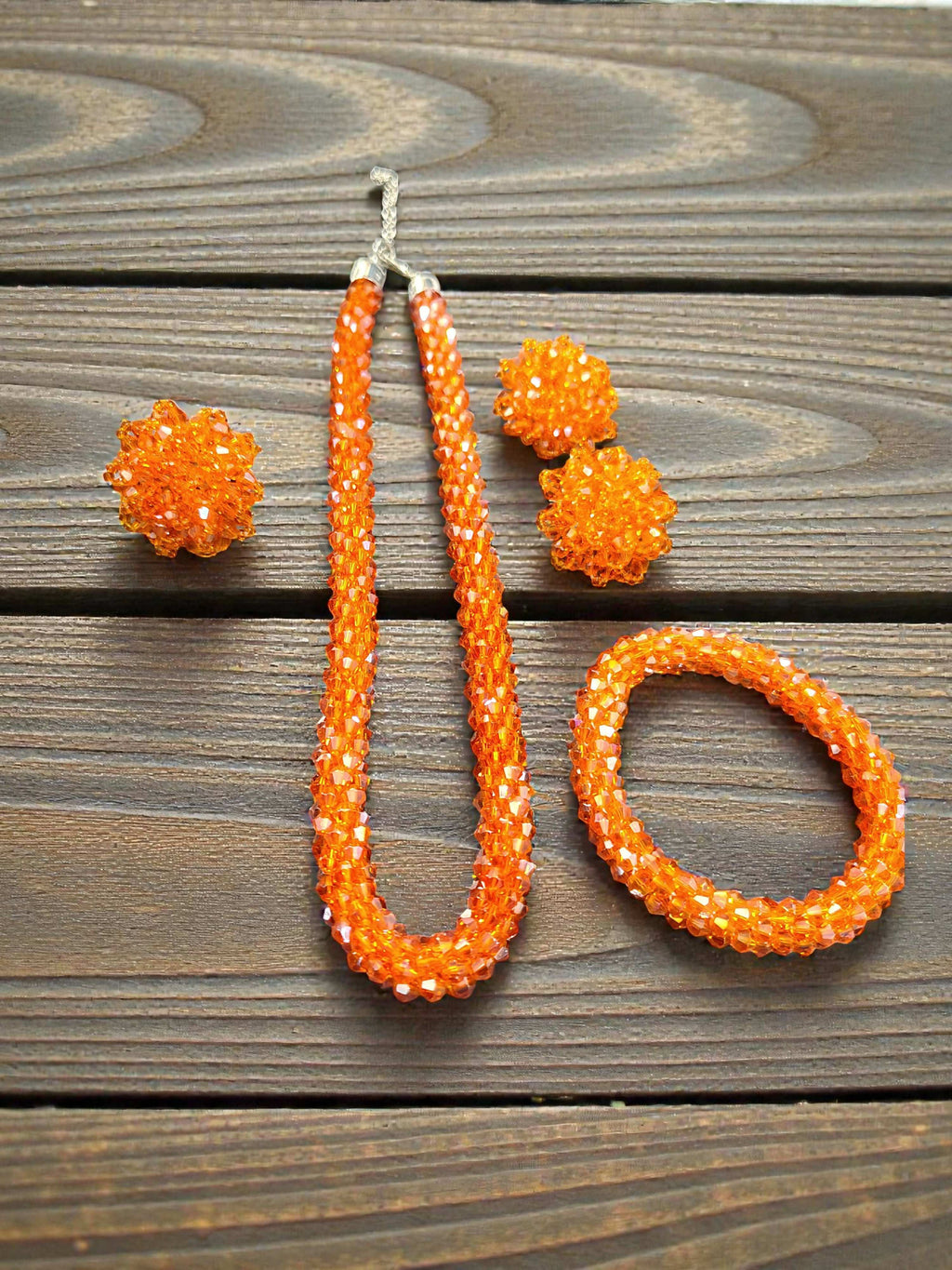 Inhanns Rangshine 4-In-1 Crystal Glam Set - Handmade - Orange