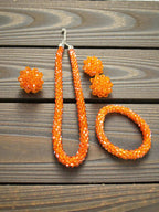 Inhanns Rangshine 4-In-1 Crystal Glam Set - Handmade - Orange
