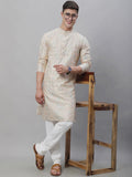 Sojanya Band Collar Embroidered Cotton Silk Kurta