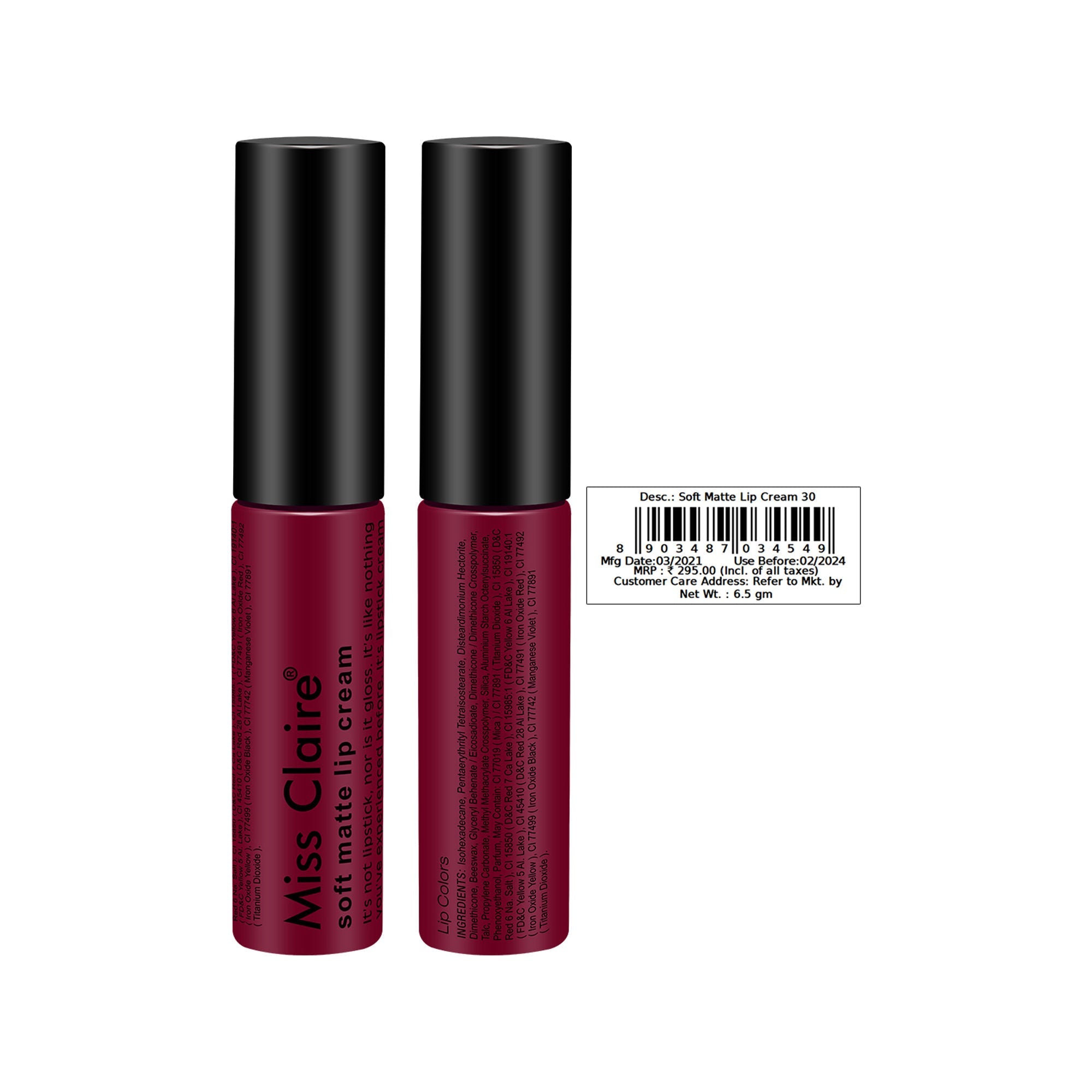 Miss Claire Soft Matte Lip Cream - 30 - Distacart