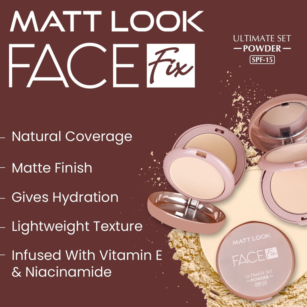 Matt Look Face Fix Ultimate Set Compact Powder - Cool Sand