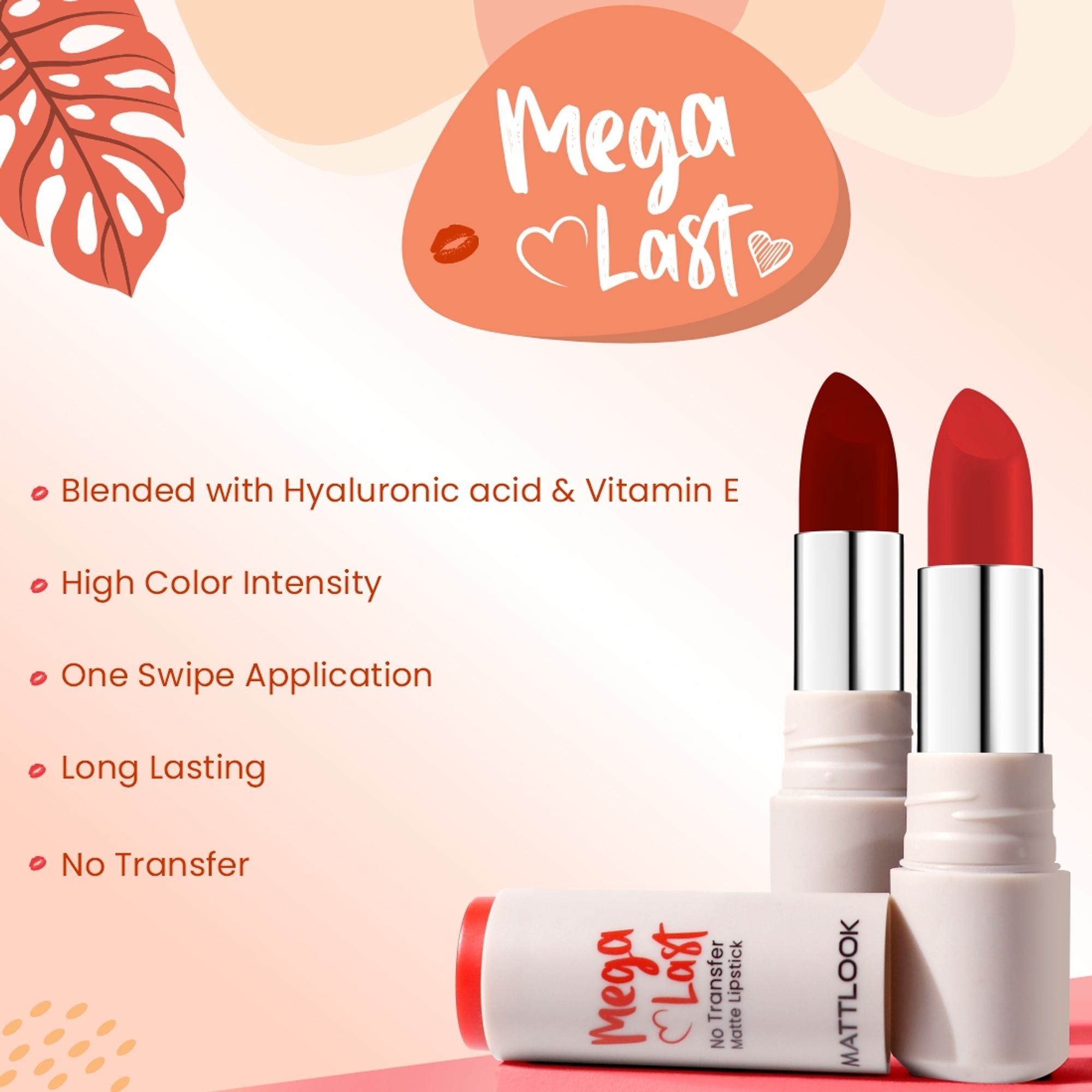 Matt Look Mega Last No Transfer Matte Lipstick - Blush Pink