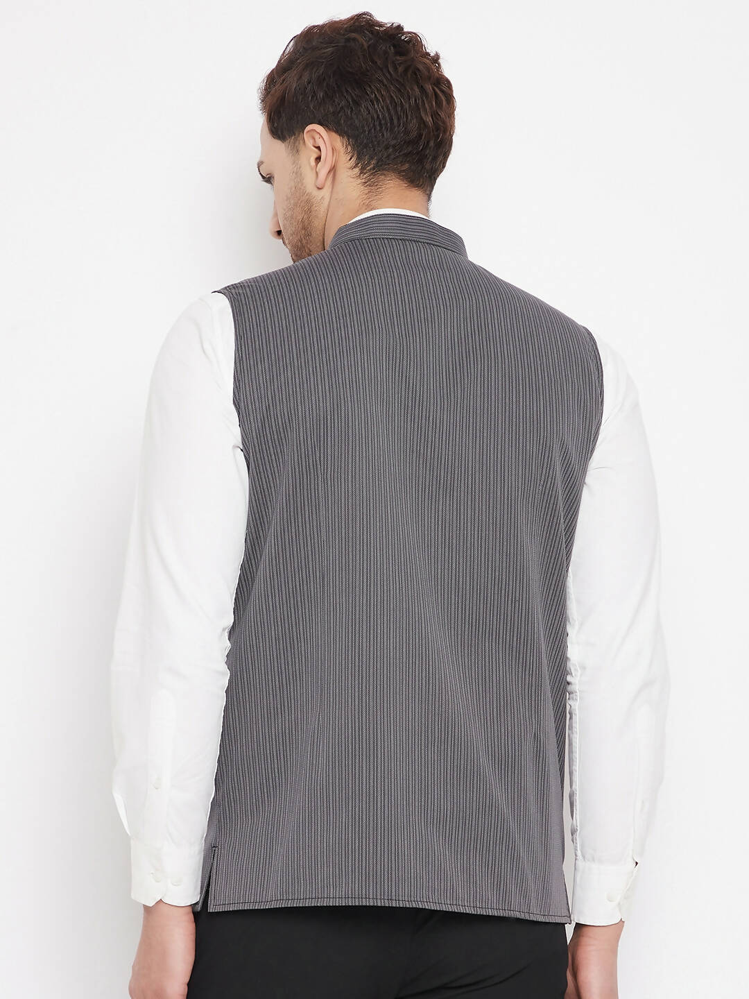 Even Apparels Grey Merino Men Woven Nehru Jacket BF708 - Distacart