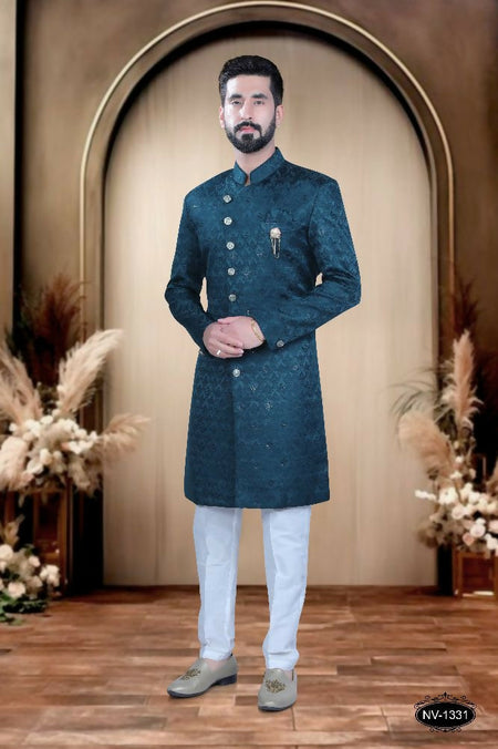 Joban Fashion Men's Blue TR Kurta with Pyjama