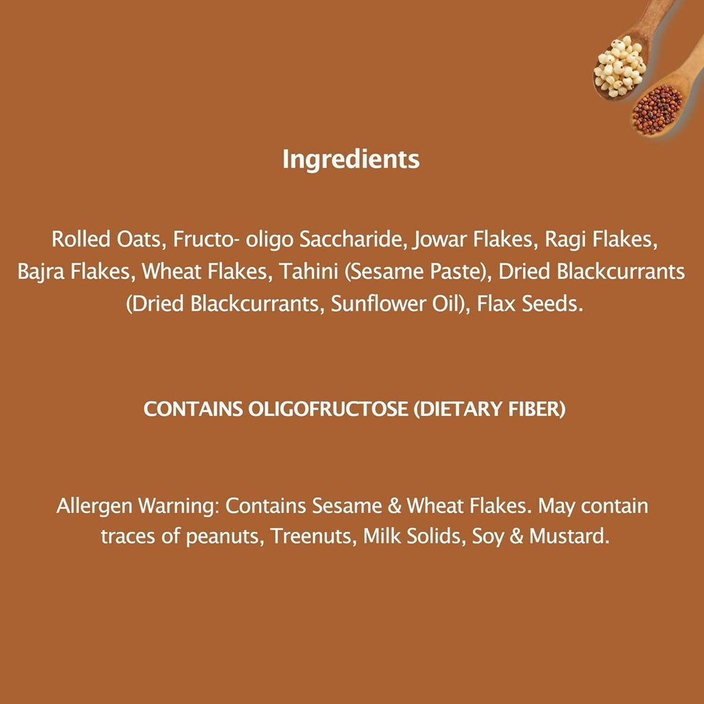 Munchilicious MultiMillet Muesli Fruits, Nuts & Seeds Crunchy Millets, High in Fibre and Protein