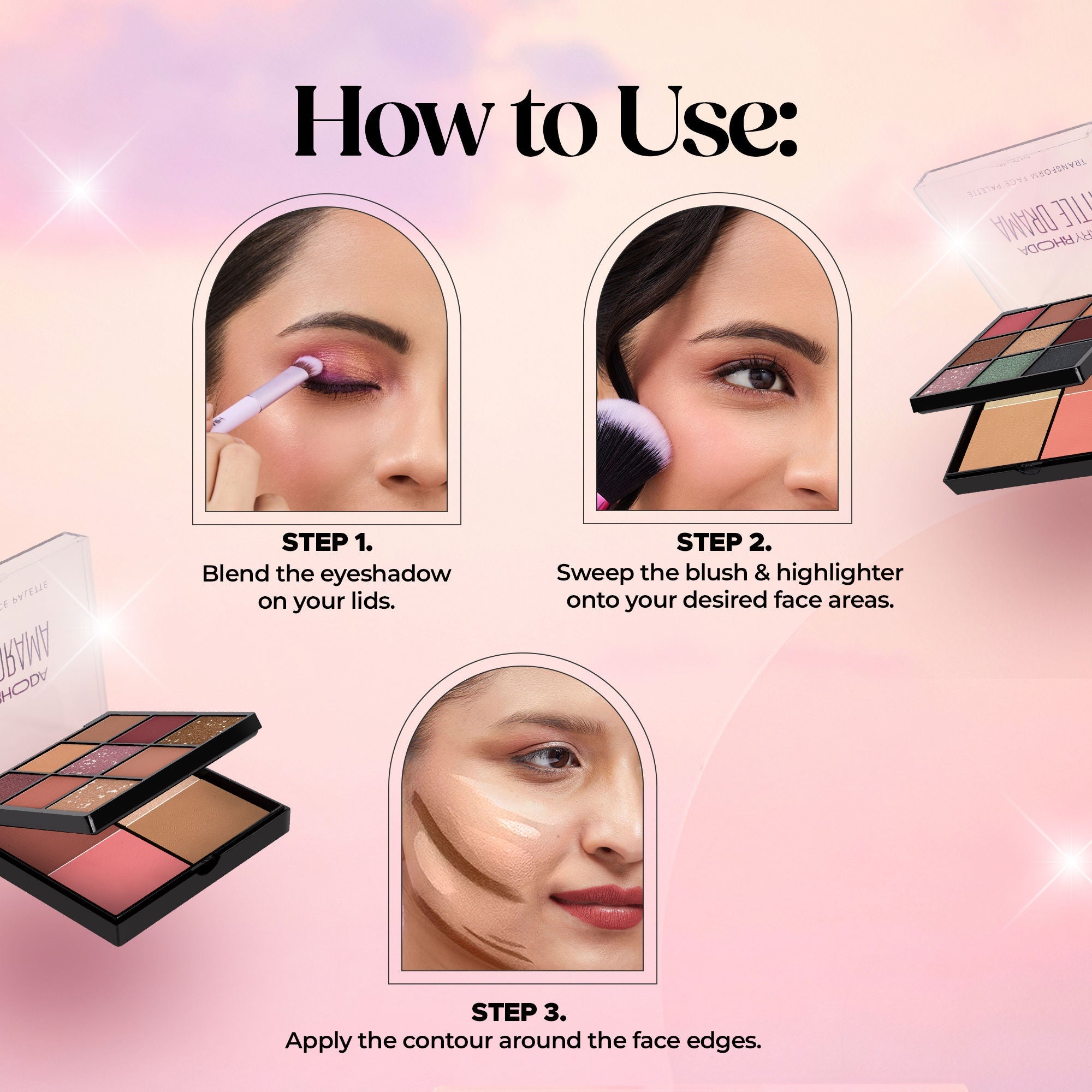 Hilary Rhoda Transform Face Palette - Soft Glam 01 - Distacart