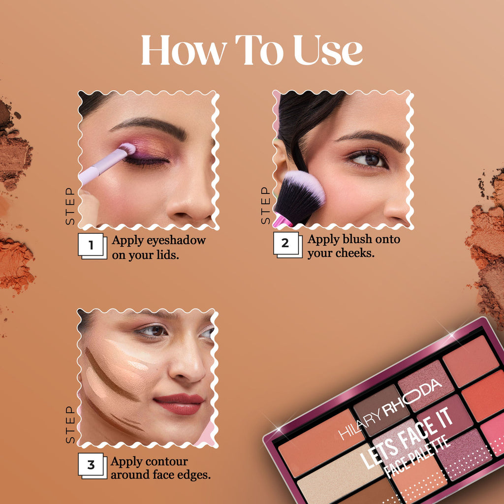Hilary Rhoda Lets Face It Face Palette - Sun Downer 02 - Distacart