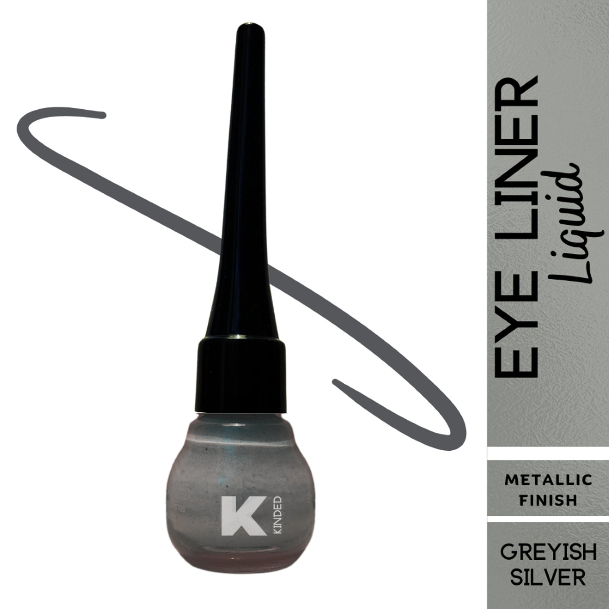 kinded liquid metallic eye liner greyish silver