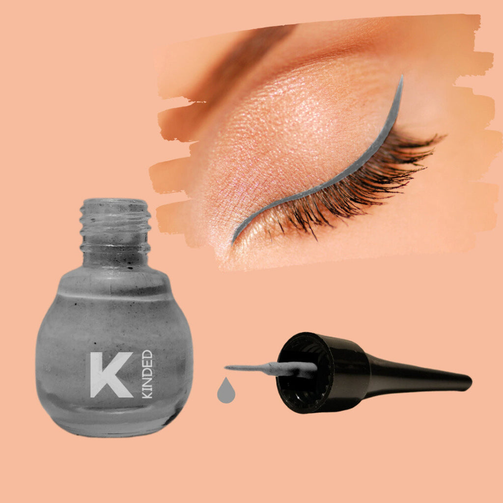 kinded liquid metallic eye liner greyish silver