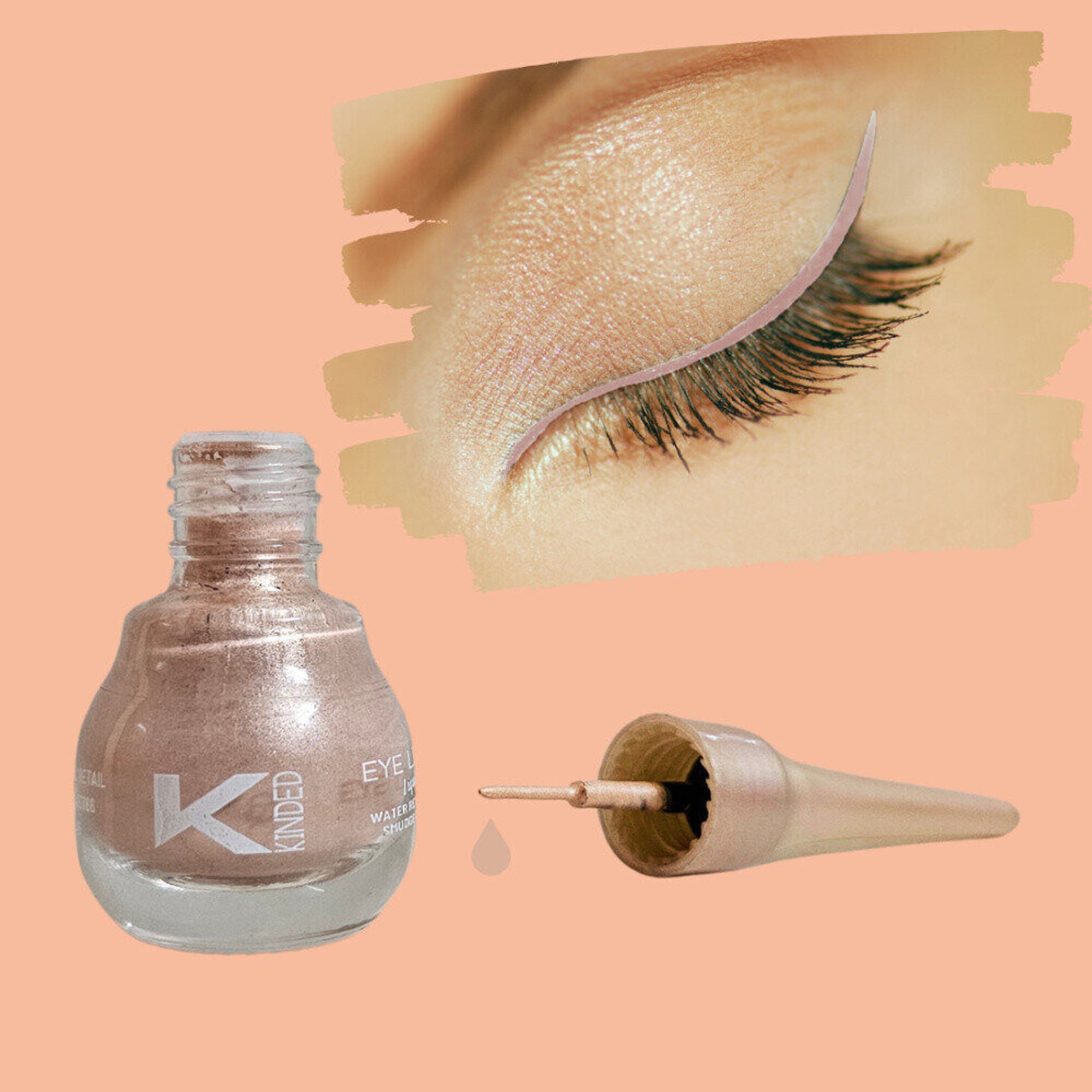 kinded liquid metallic eye liner pink pearl