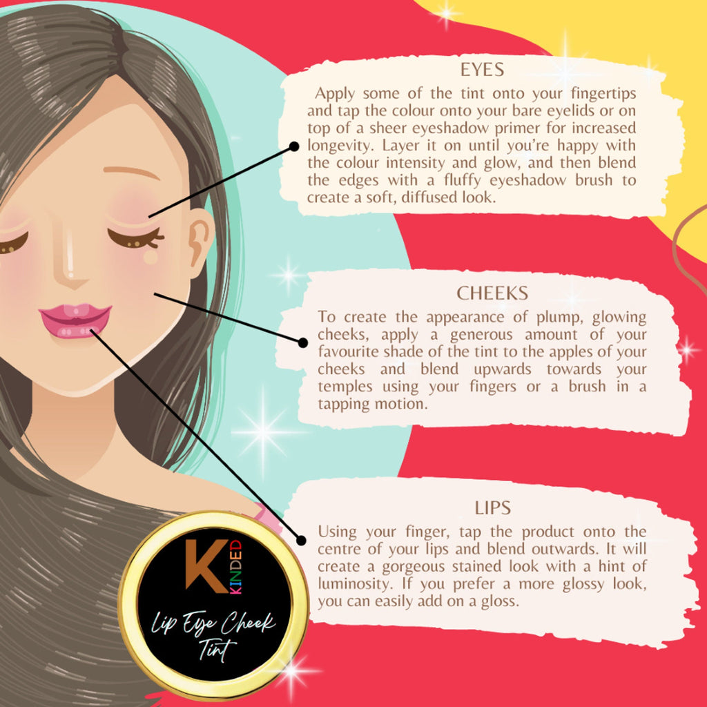 KINDED Lip, Eye and Cheek Tint - Retro Red