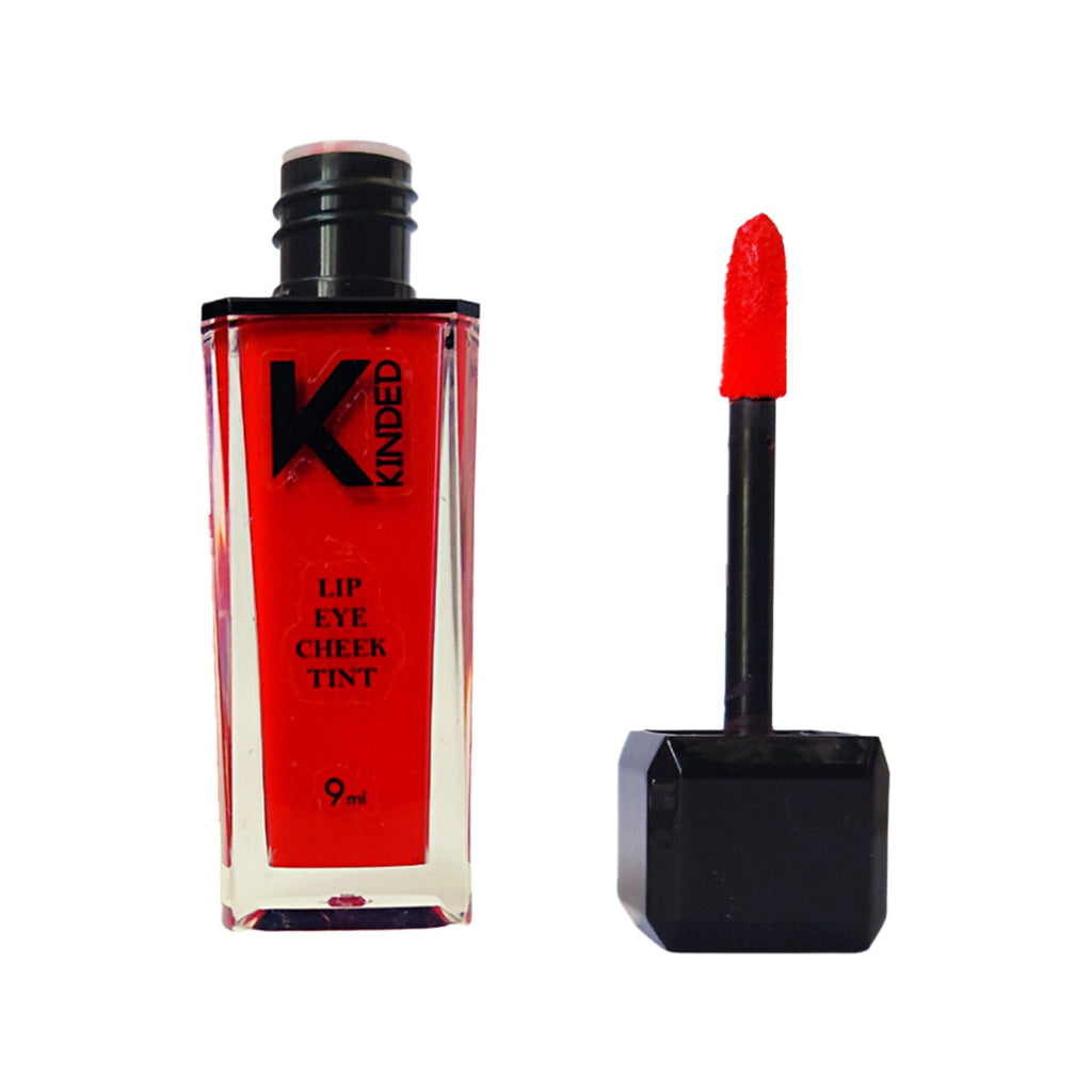 KINDED Lip, Eye & Cheek Tint with Vitamin-E Enriched - 03 Vermilion Red