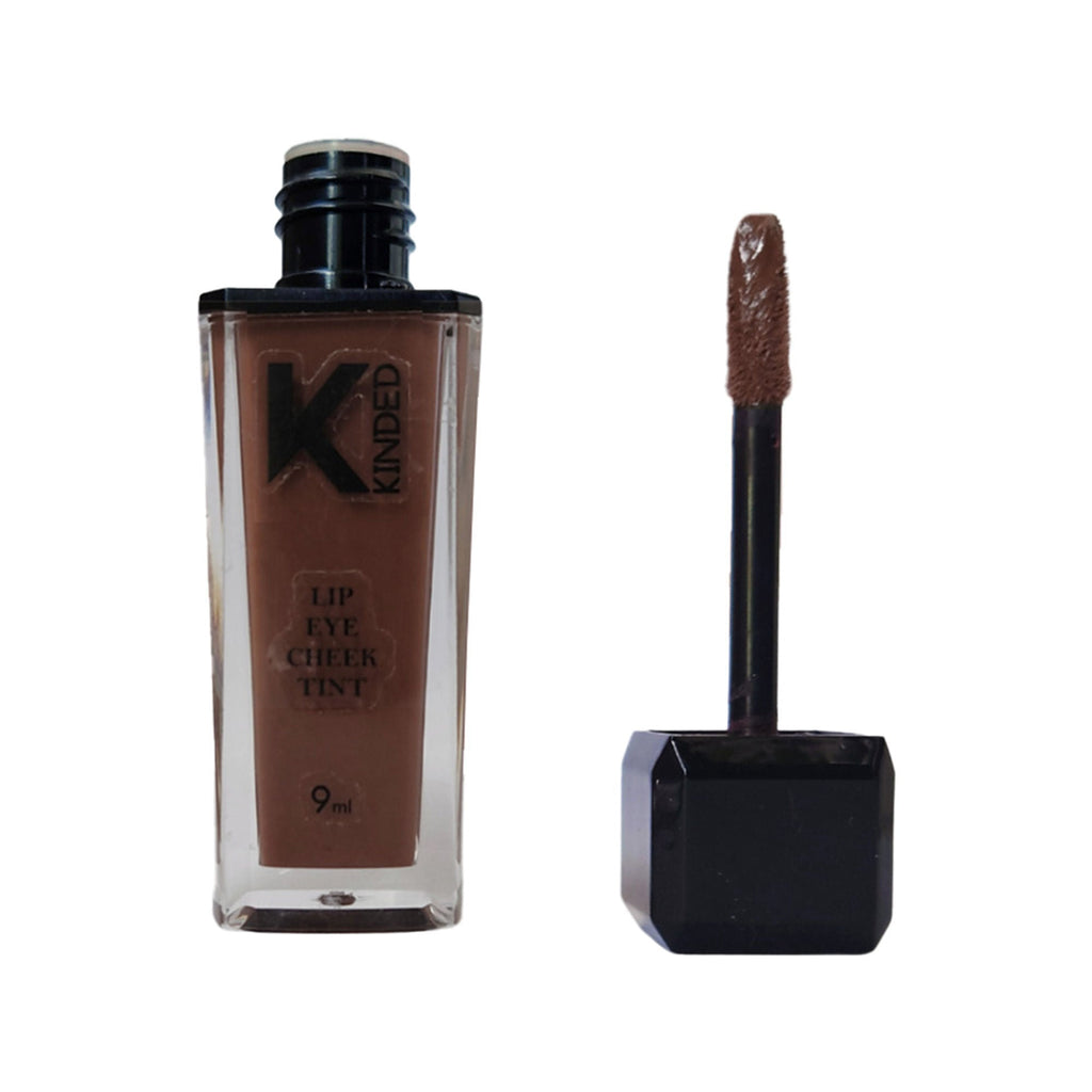 KINDED Lip, Eye & Cheek Tint with Vitamin-E Enriched - 07 Choco Brown