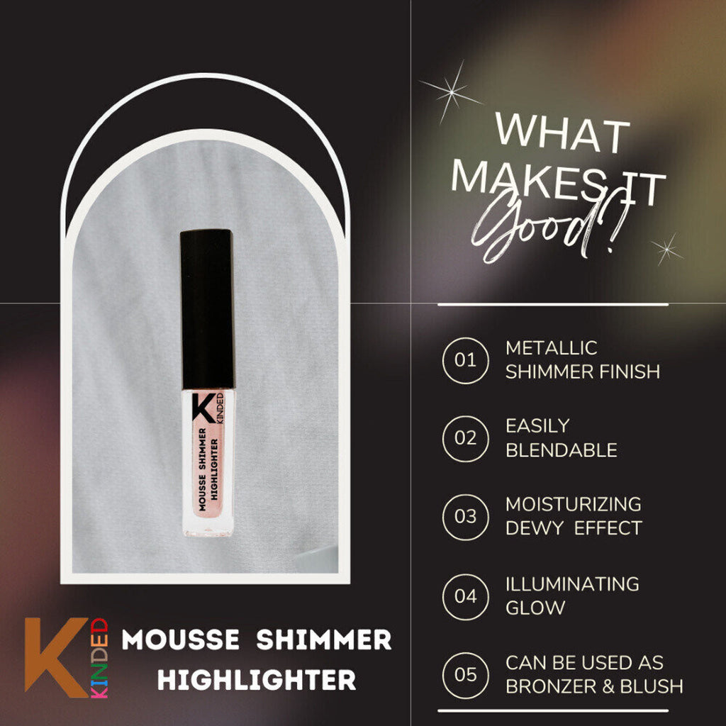KINDED Mousse Shimmer Highlighter - Pink Paradise