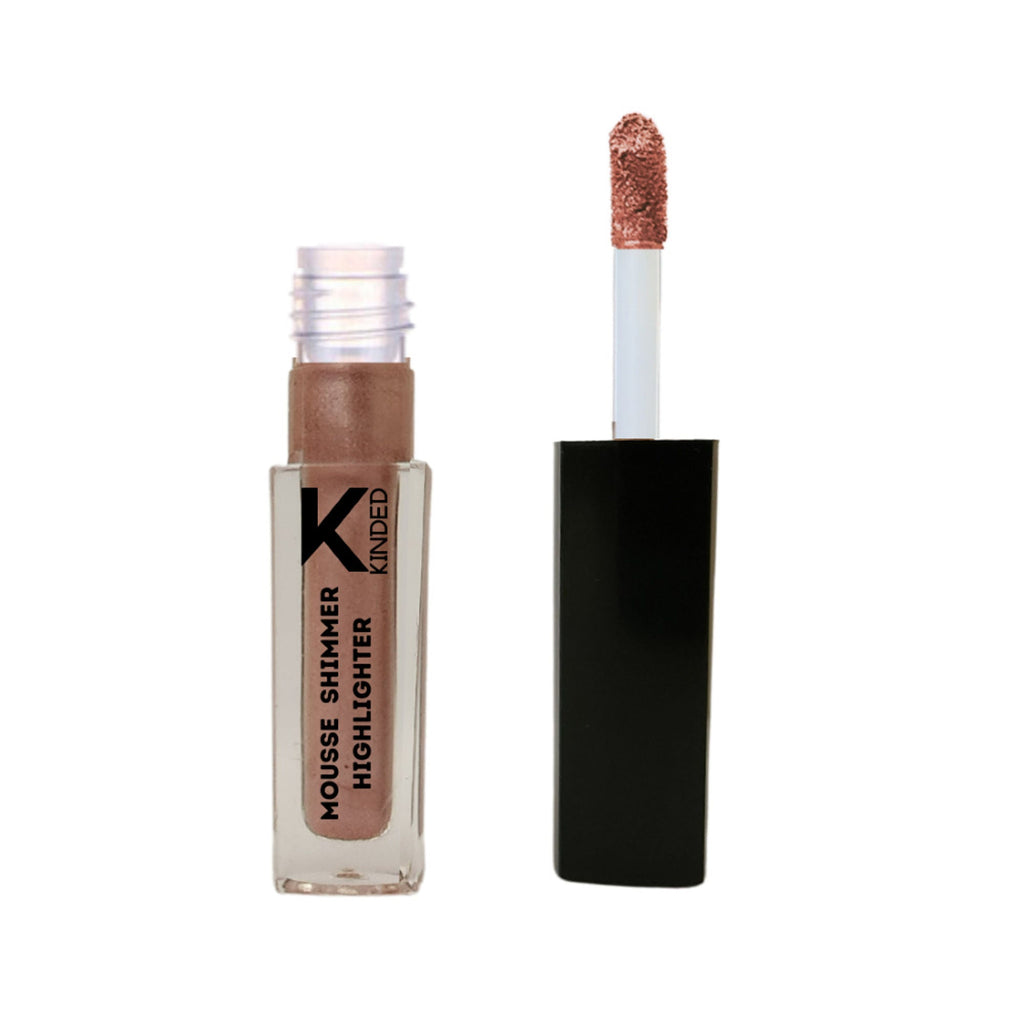 kinded mousse shimmer highlighter rose gold