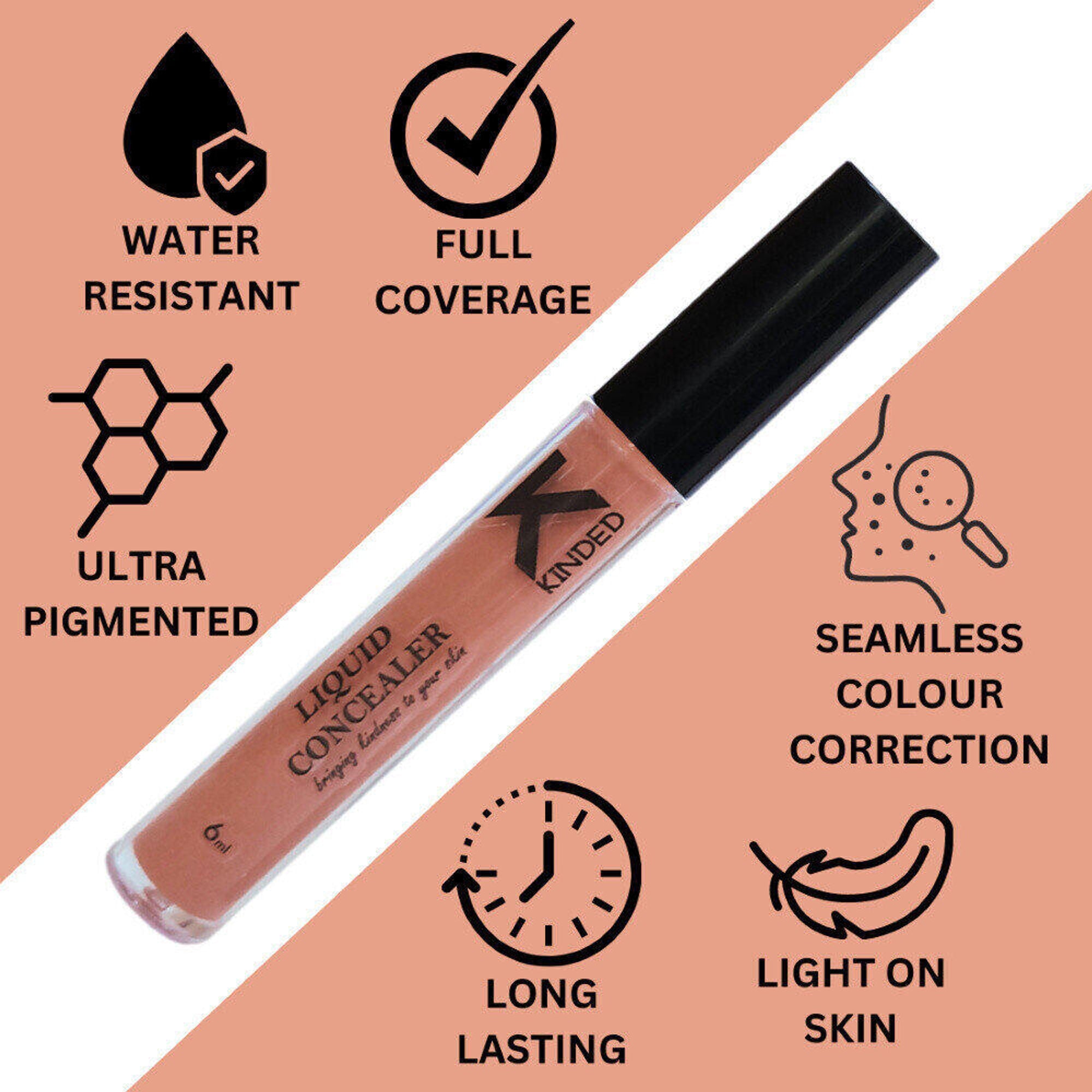 kinded liquid concealer peachy orange