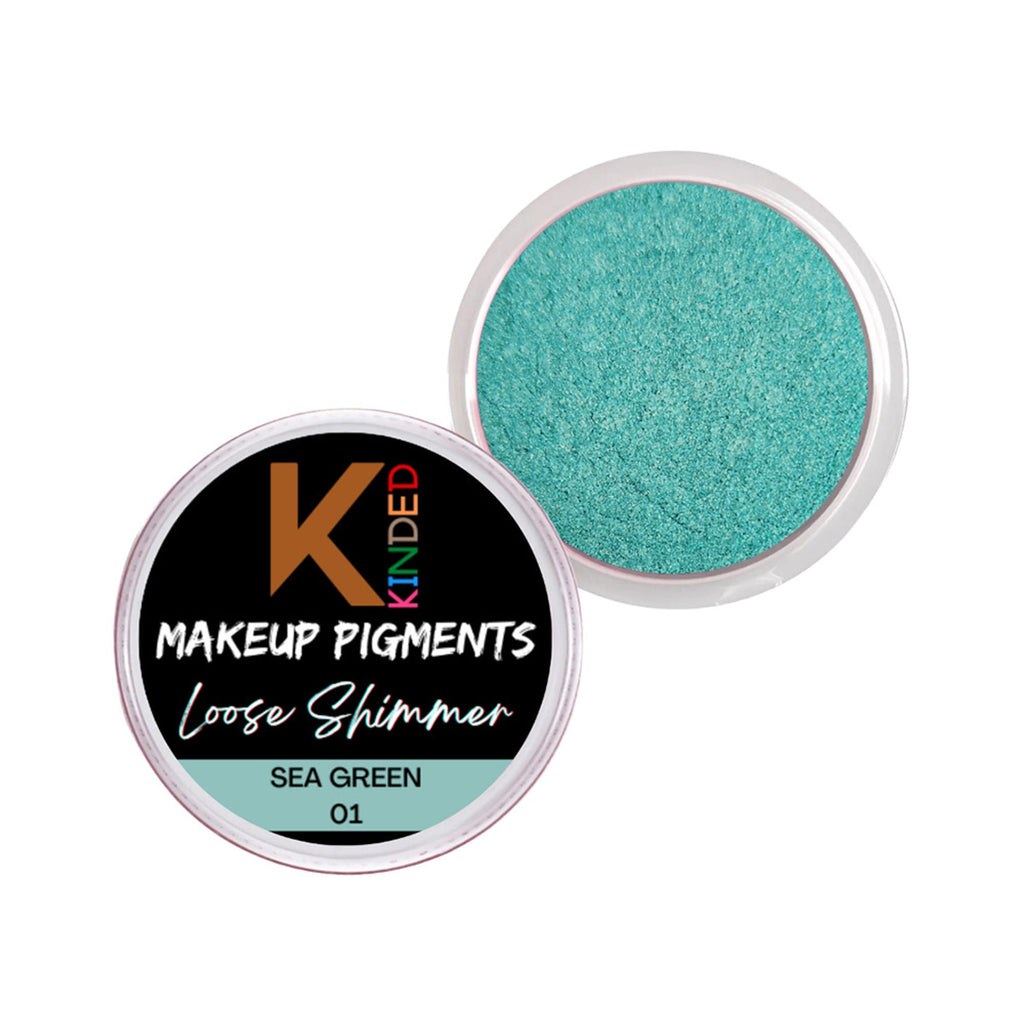 kinded loose shimmer makeup foil pigments powder sea green