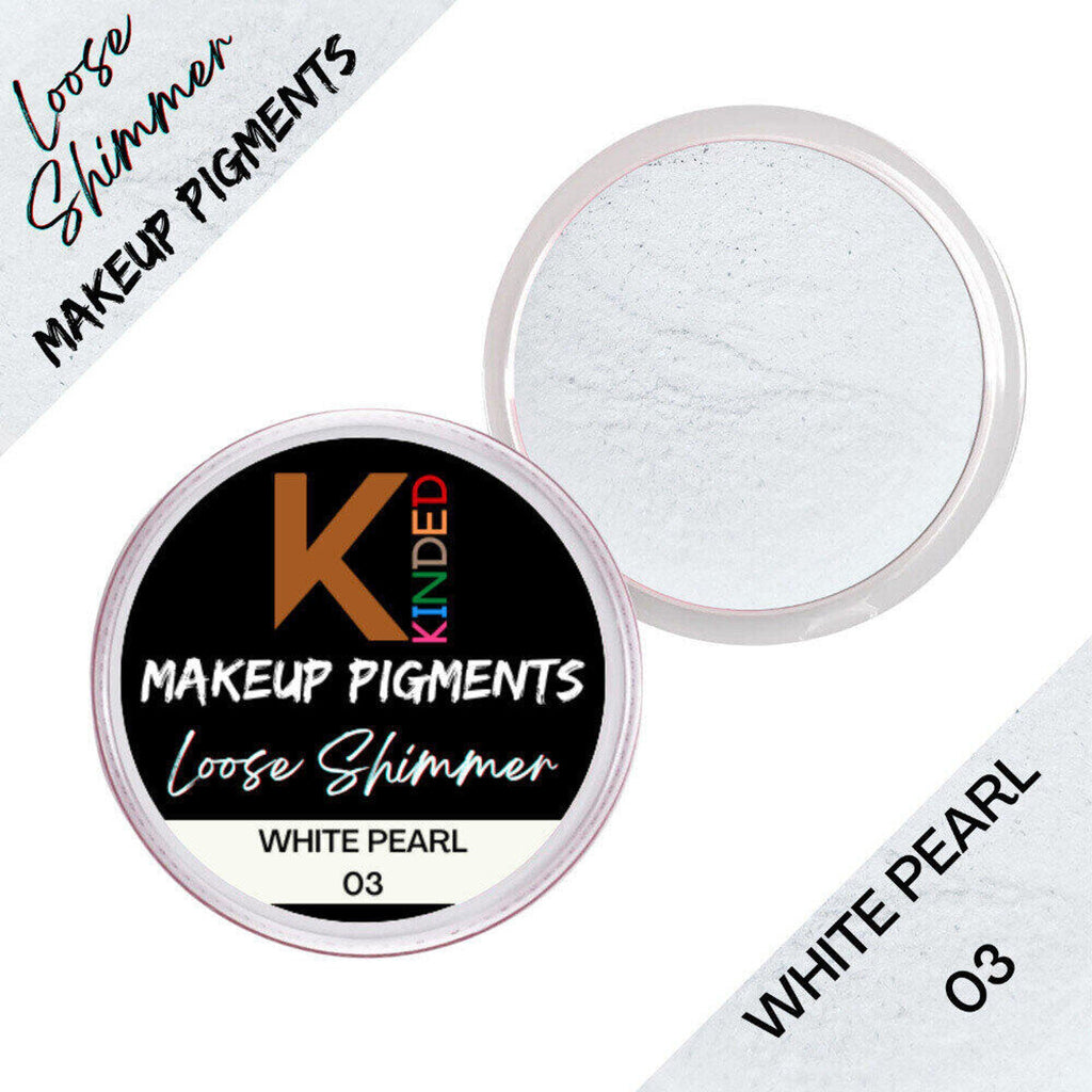 kinded loose shimmer makeup foil pigments powder white pearl