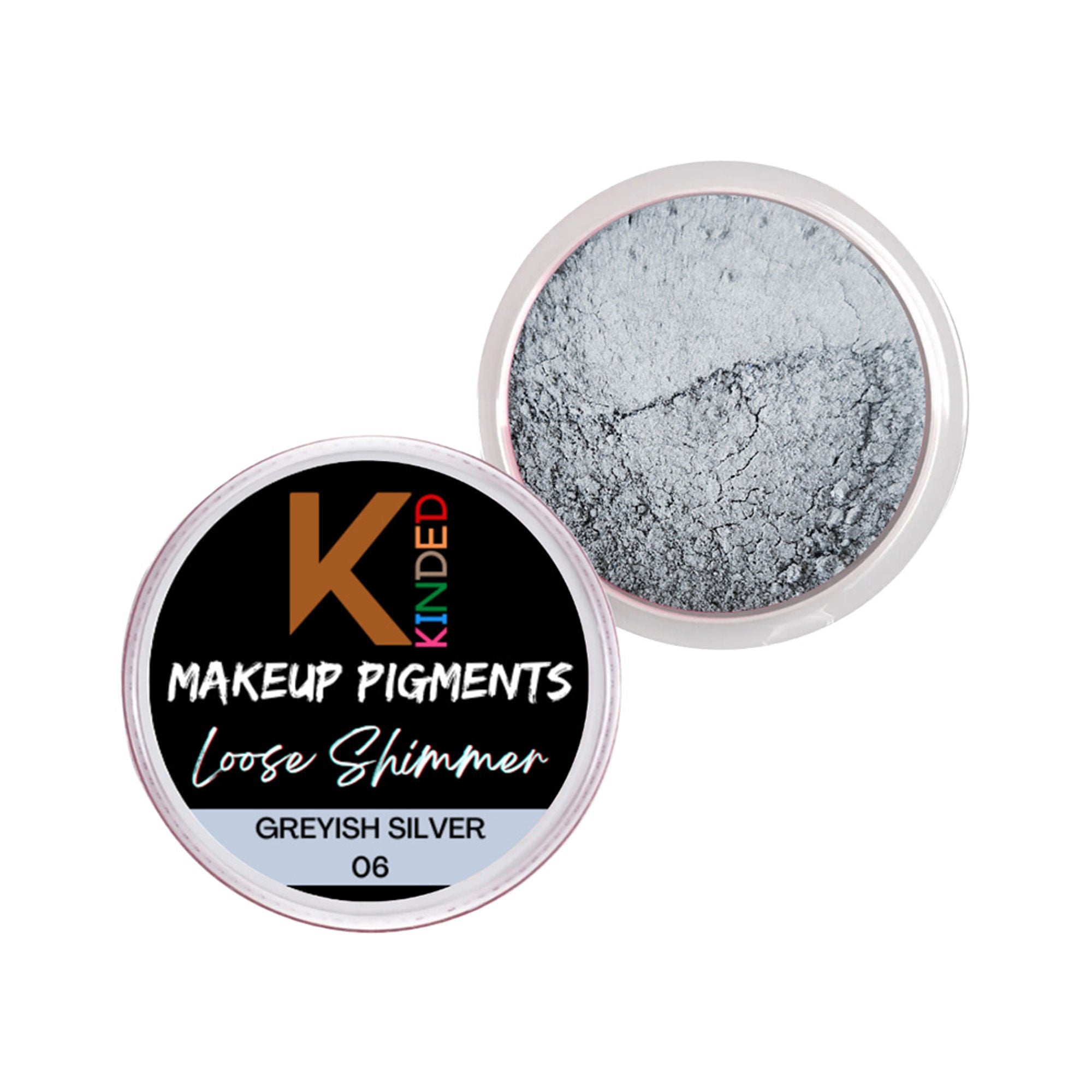kinded loose shimmer makeup foil pigments powder greyish silver