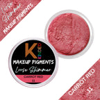 kinded loose shimmer makeup foil pigments powder carrot red