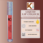KINDED Liquid Lip Colour Lipstick Lip Gloss - 03 Vermilion Red