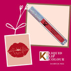 KINDED Liquid Lip Colour Lipstick Lip Gloss - 04 Brick Red