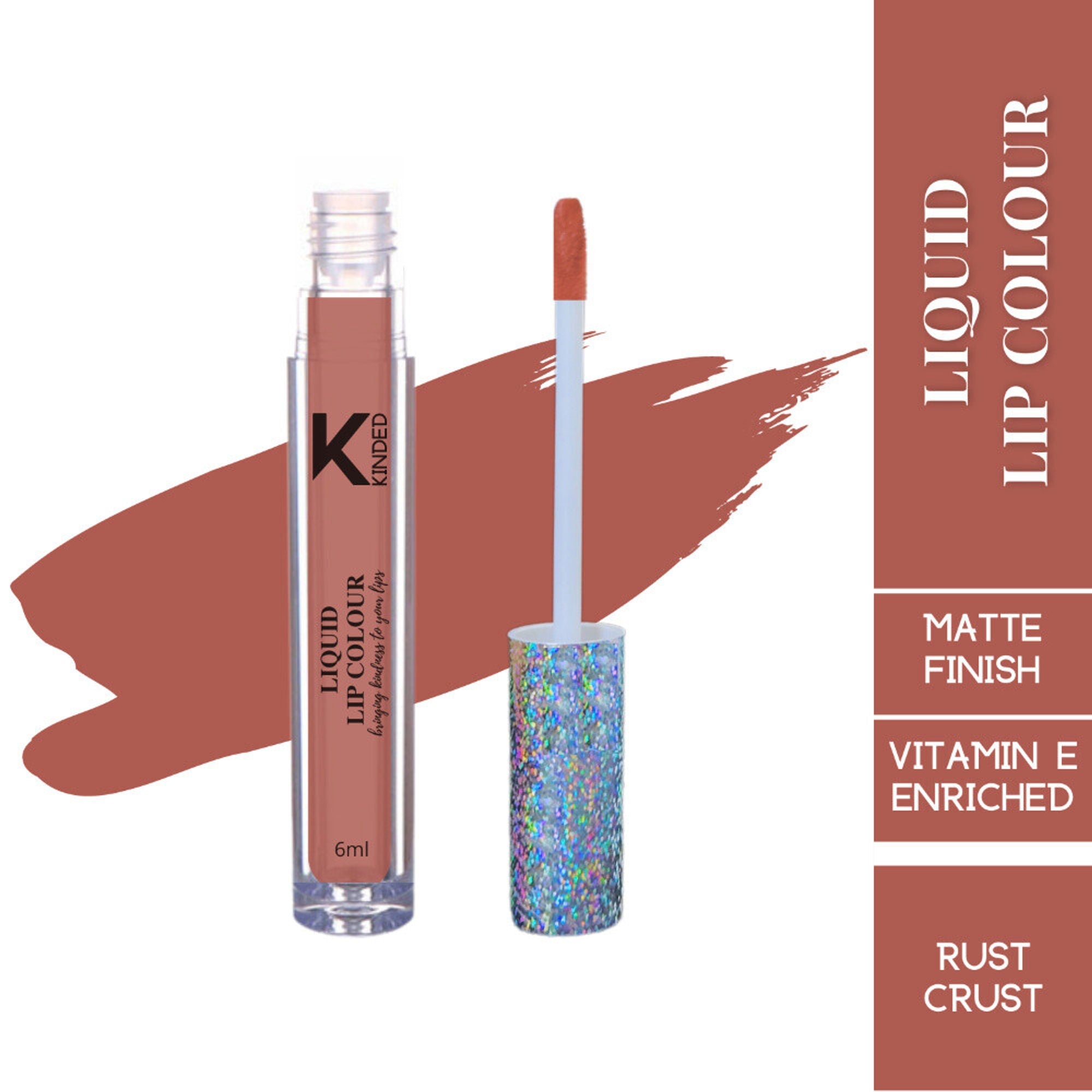 KINDED Liquid Lip Colour Lipstick Lip Gloss - 05 Rust Crust