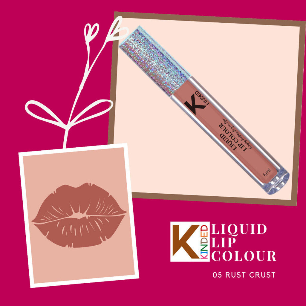 KINDED Liquid Lip Colour Lipstick Lip Gloss - 05 Rust Crust