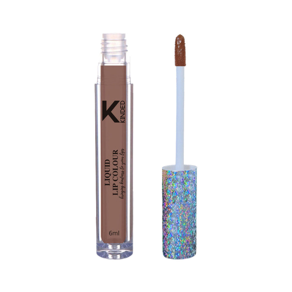 KINDED Liquid Lip Colour Lipstick Lip Gloss - 06 Brown Temptation