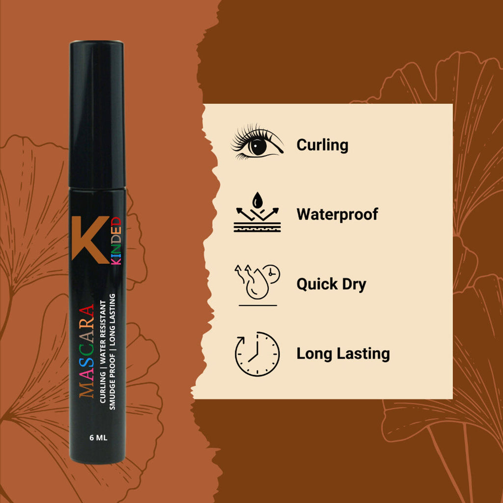 KINDED Curling Waterproof Long Lasting Smudgeproof Mascara - Black