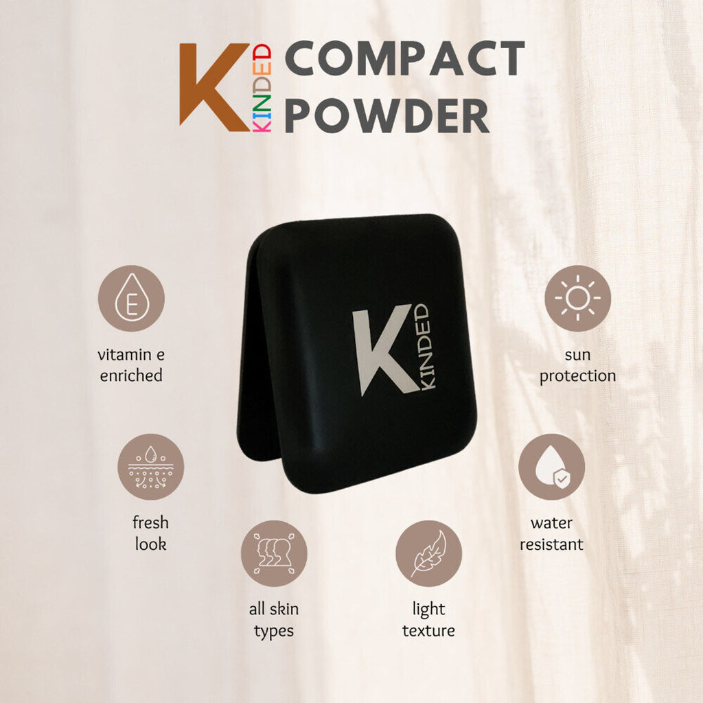 kinded sun protection compact powder with vitamin e 01 cream ivory