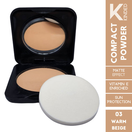 KINDED Sun Protection Compact Powder with Vitamin E - 03 Warm Beige