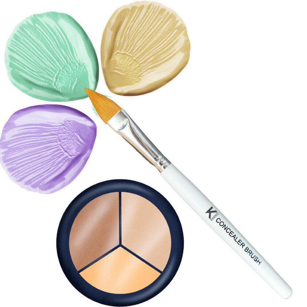 KINDED Professional Natural Wooden Handle Concealer Makeup Brush