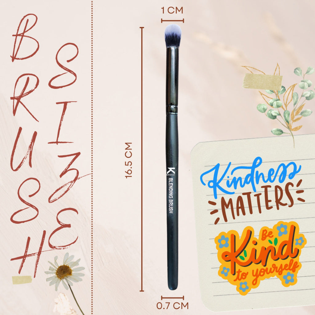 KINDED Professional Natural Wooden Handle Blending Makeup Brush