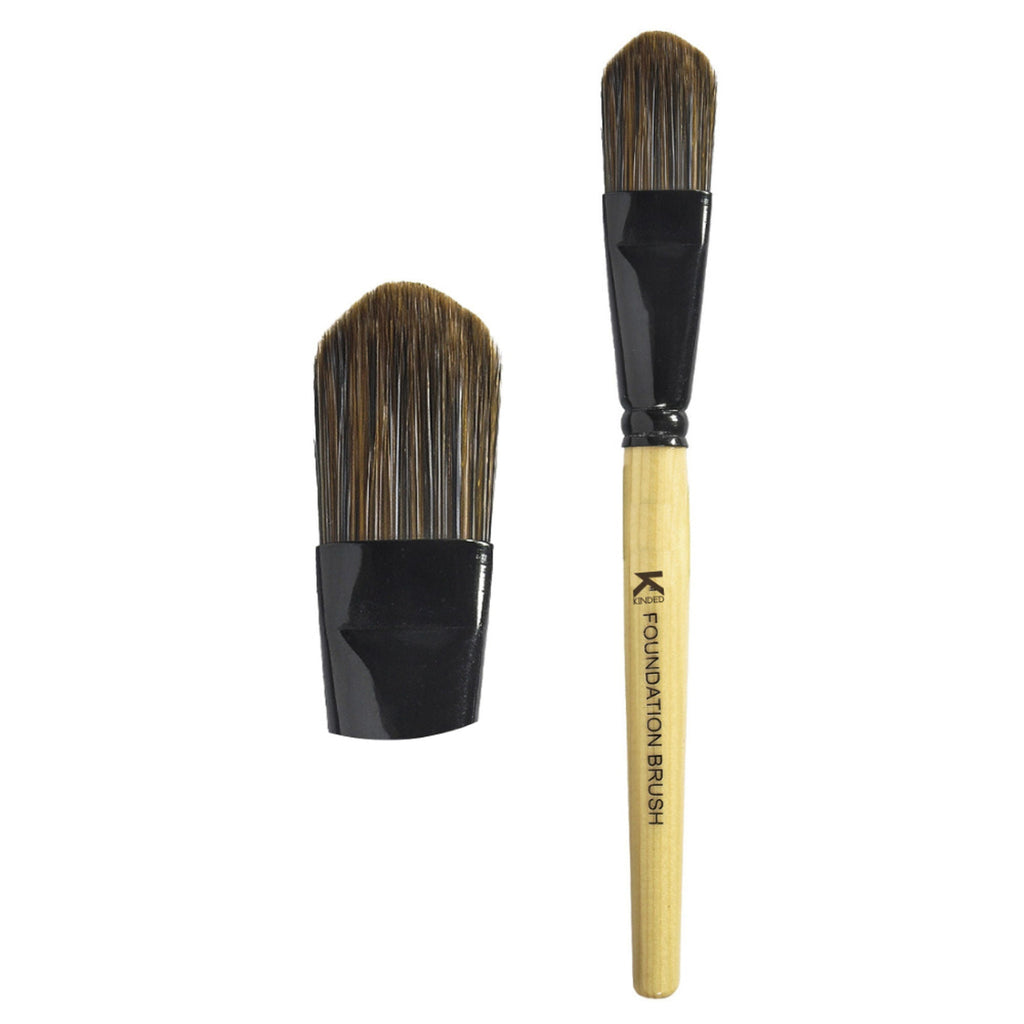 KINDED Professional Natural Wooden Handle Foundation Makeup Brush